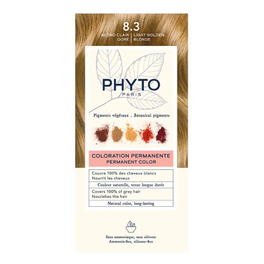 Phytocolor 8.3 Biondo Chiaro Dorato Kit Colorazione Permanente Senza Ammoniaca