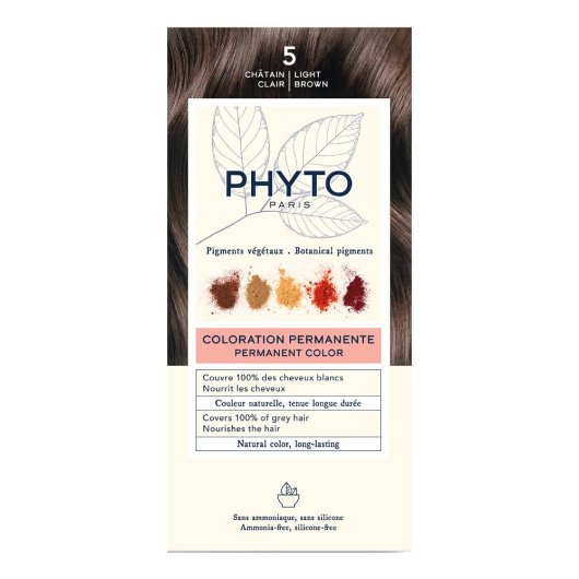 Phytocolor 5 Castano Chiaro Kit Colorazione Permanente Senza Ammoniaca