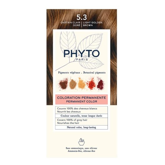 Phytocolor 5.3 Castano Chiaro Dorato Kit Colorazione Permanente Senza Ammoniaca