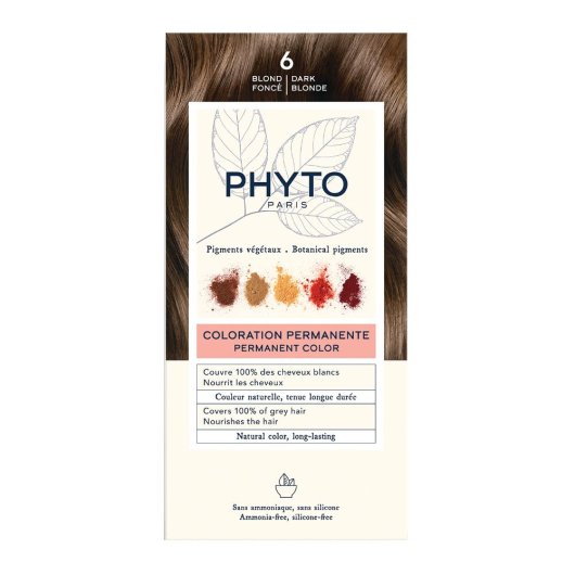 Phytocolor 6 Biondo Scuro Kit Colorazione Permanente Senza Ammoniaca