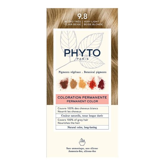 Phytocolor 9.8 Biondo Chiarissimo Cenere Kit Colorazione Permanente senza Ammoniaca