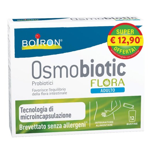 Osmobiotic Flora Adulto - Boiron -  Integratore di Probiotici 12 bustine Promo