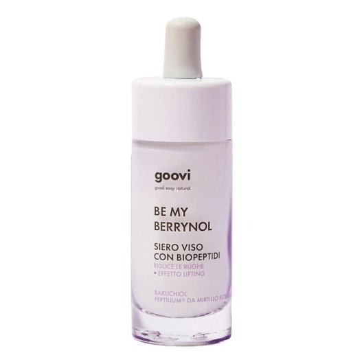 Siero viso con biopeptidi - Be my berrynol - goovi - 30 ml - Trattamento viso con peptidi di origine naturale che stimolano la sintesi di collagene e il rinnovamento cellulare per una pelle tonica e levigata