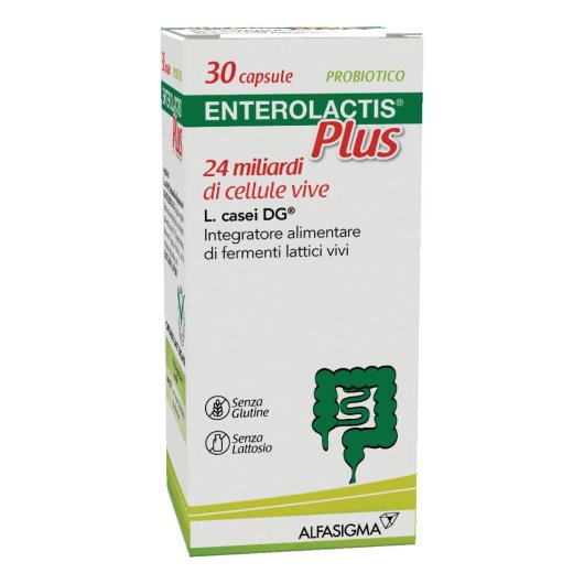 Enterolactis Plus - Alfasigma - 30 compresse - Integratore di fermenti lattici vivi per il riequilibrio intestinale