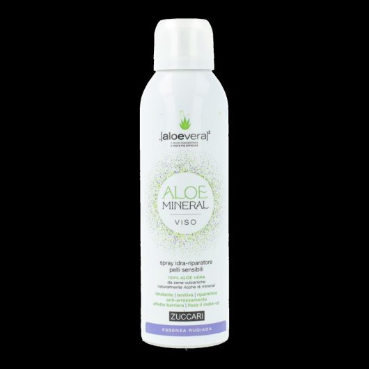 Aloe Mineral Viso – Essenza Rugiada - Zuccari - Bottiglia da 150 ml - Spray idra-riparatore per pelli sensibili