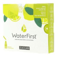 WaterFirst Limone Menta Fiori di Sambuco - Zuccari - 12 stick-pack - Aromatizzatore per acqua con veri aromi estratti da fiori, frutta e piante