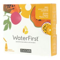 WaterFirst Ananas Papaya Passion Fruit - Zuccari - 12 stick-pack - Aromatizzatore per acqua con veri aromi estratti da fiori, frutta e piante