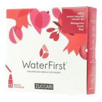 WaterFirst Melograno Litchi Goji - Zuccari - 12 stick-pack - Aromatizzatore per acqua con veri aromi estratti da fiori, frutta e piante