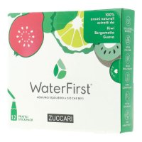 WaterFirst Kiwi Bergamotto Guava - Zuccari - 12 stick-pack - Aromatizzatore per acqua con veri aromi estratti da fiori, frutta e piante