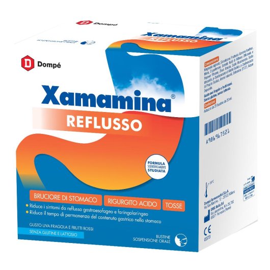 Xamamina Reflusso - Dompé - 25 bustine - Trattamento lenitivo che aiuta a contrastare il reflusso gastroesofageo