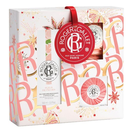 Roger&Gallet - Cofanetto Fleur de Figuier - Acqua profumata + Saponetta + 3 bombe bagno - Elegante cofanetto ottimo come idea regalo