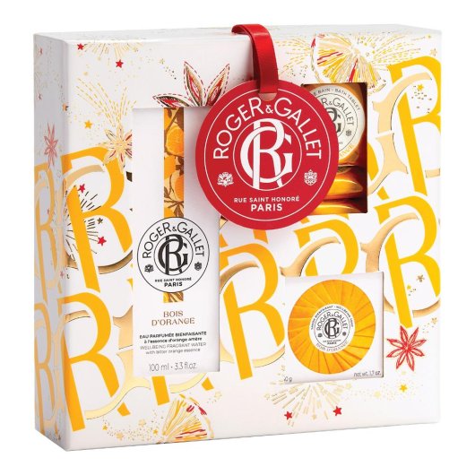 Roger&Gallet - Cofanetto Bois d'Orange - Acqua profumata + Saponetta + 3 bombe bagno - Elegante cofanetto ottimo come idea regalo