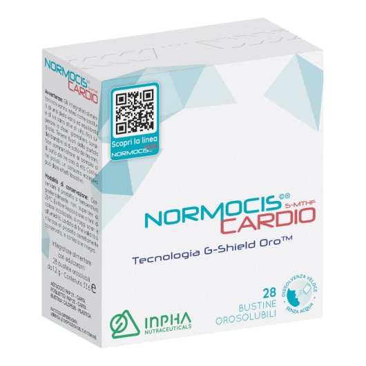 Normocis Cardio- Inpha - Integratore per il normale metabolismo dell'omocisteina - 28 stick orosolubili