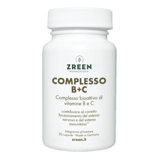 Zreen Complesso B+C - 90 Capsule – Integratore ad Alto Dosaggio con 16 Vitamine e Camu Camu: Energia, Difese Immunitarie e Sistema Nervoso