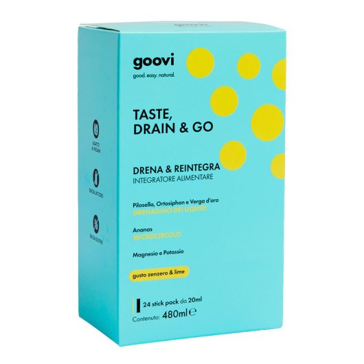 Goovi Taste Drain & Go Drenante Zenzero e Lime 24 Stick