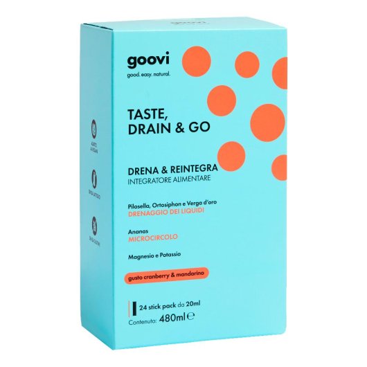 Goovi Taste Drain & Go Drenante Cranberry e Mandarino 24 Stick