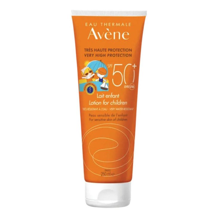Avène Latte Bambino SPF 50+ 250ml – Protezione Solare Molto Alta e Resistente per la Pelle Sensibile dei Bambini