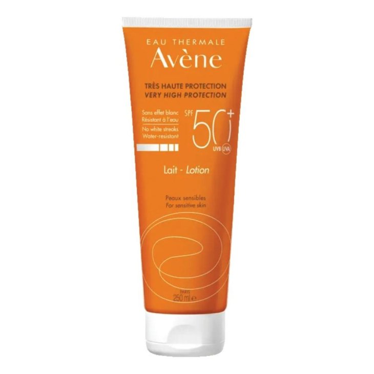 Avène Solare Latte SPF 50+ 250ml – Protezione Molto Alta Idratante per Pelle Sensibile Viso e Corpo