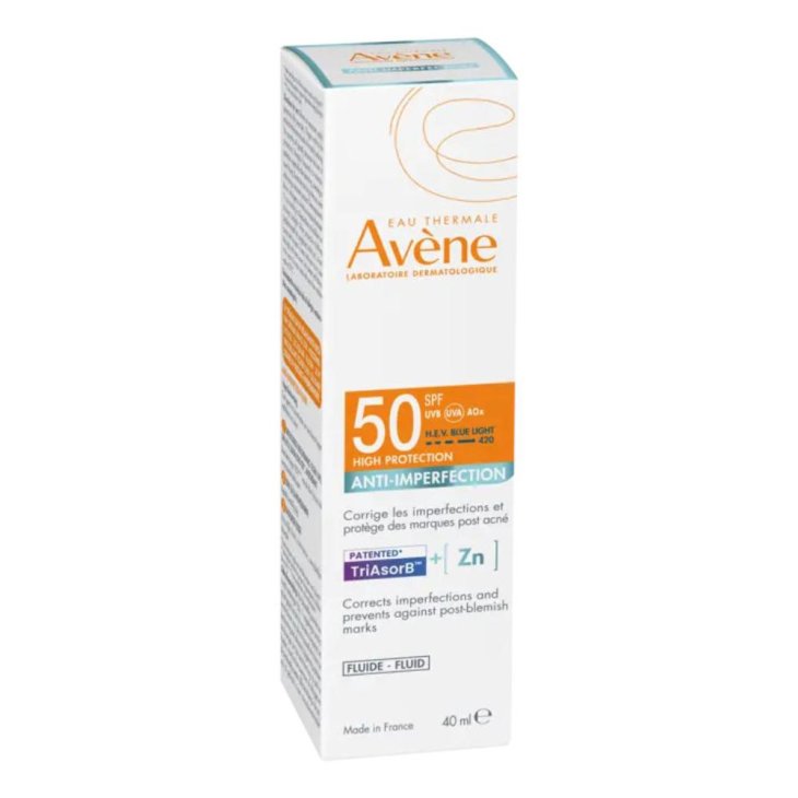 Avène Cleanance Fluido Solare Anti-Imperfezioni SPF 50+ 40ml – Protezione Specifica per Pelle Acneica e anti-Luce Blu