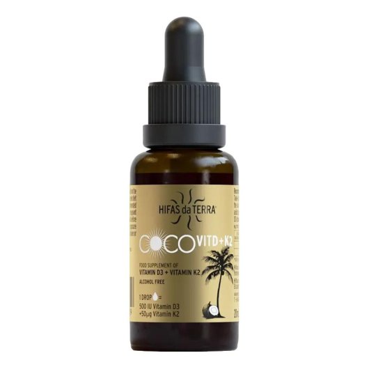 CocoVitD + K2 - HIfas Da Terra - Vitamina D e K per Ossa e Sistema Immunitario 20ml CocoVitD + K2 - HIfas Da Terra - Vitamina D e K per Ossa e Sistema Immunitario 20ml