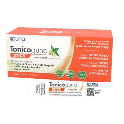 Tonicoguna 14 Stick Pack da 10ml – Integratore Tonico-Adattogeno per Stanchezza Fisica, Mentale e Difese Immunitarie