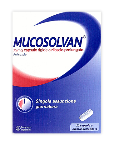 Mucosolvan - Opella - 20 capsule rigide - Capsule per il trattamento delle turbe della secrezione nelle affezioni broncopolmonari acute e croniche