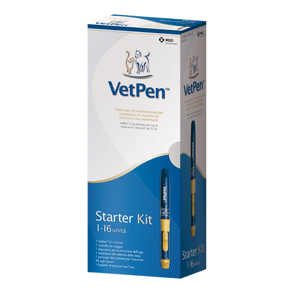 VetPen 16 Unità Starter Kit Penna per Insulina Veterinaria Kit Completo per Cani e Gatti Diabetici img
